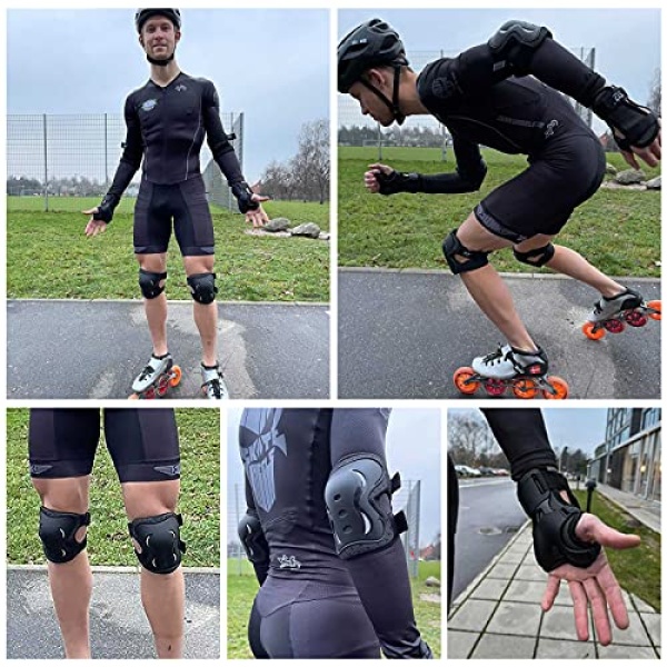 Knee Pads Elbow Pads with Wrist Guards Protective Gear Set - Image 5