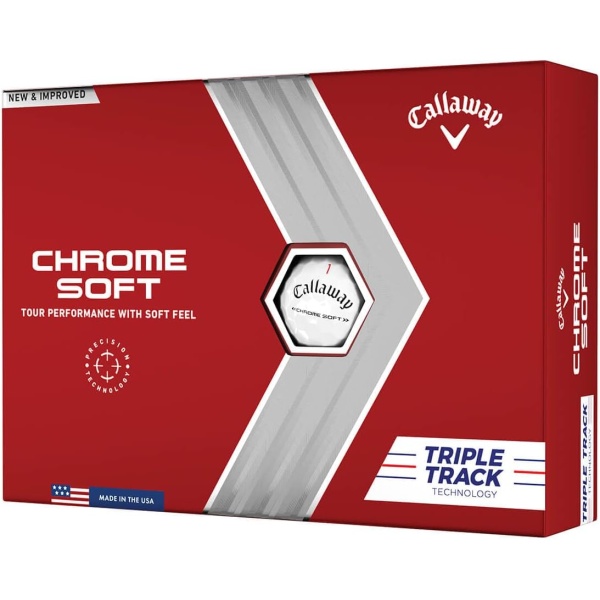 Callaway Golf 2022 Chrome Soft Golf Balls (True Track (Red/Blue)