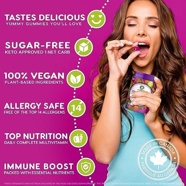 NUTRACELLE NUTRAMIN Daily Vegan Keto Multivitamin Gummies Vitamin C, D2 - Image 3