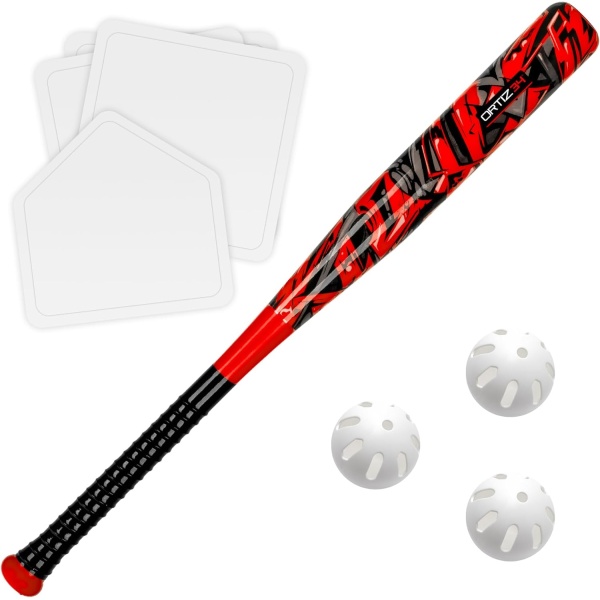 Ortiz34 Grand Slam Set- Graffiti Plastic Bat, 3 Balls, 4 Throw Down Bases