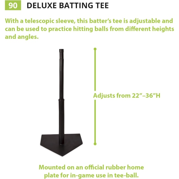 Champion Sports Deluxe Batting Tee - Mounted Adjustable Telescopic - Image 2