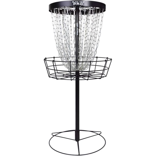 MVP Disc Sports Black Hole Pro 24-Chain Portable Disc Golf Basket Target