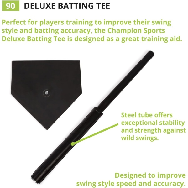 Champion Sports Deluxe Batting Tee - Mounted Adjustable Telescopic - Image 3