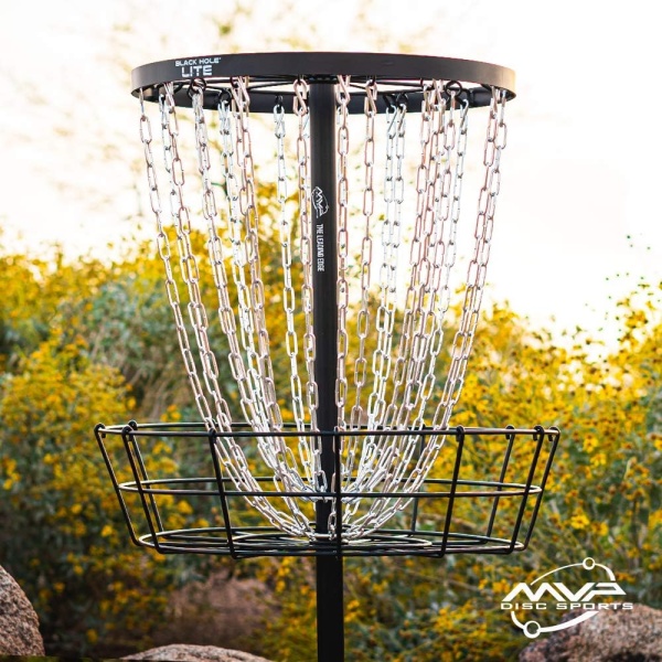 MVP Disc Sports Black Hole Lite 24-Chain Disc Golf Basket Target - Image 6