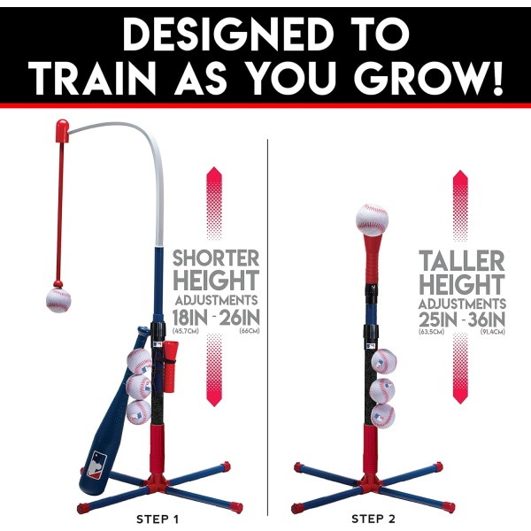 Franklin Sports Grow-with-Me Kids Baseball Batting Tee + Stand Set for Youth - Image 3