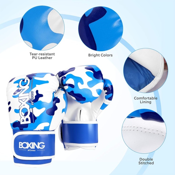 Kids Boxing Gloves, Boxing Gloves for Children 3-9 Youth Boys Girls Toddler PU - Image 3