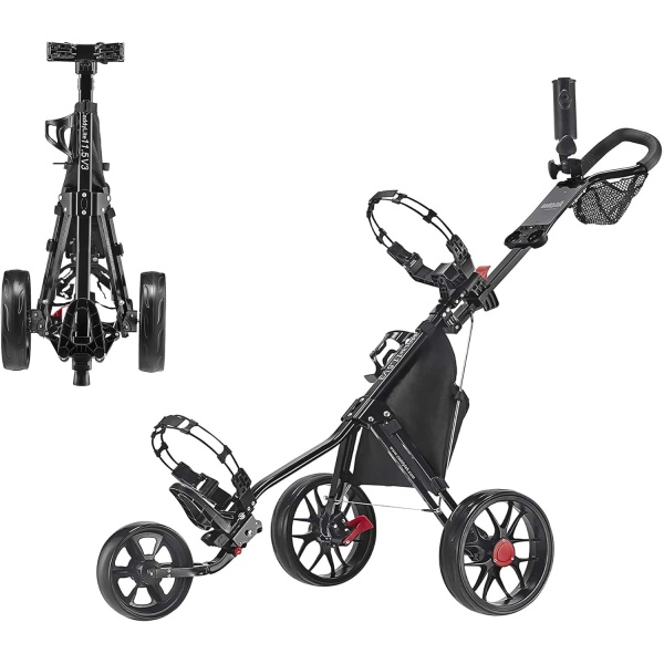 Caddytek CaddyLite 11.5 V3 3 Wheel Golf Push Cart - SuperLite Deluxe
