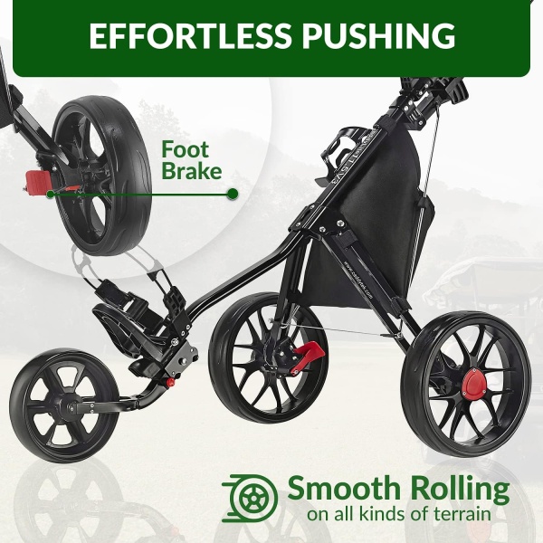 Caddytek CaddyLite 11.5 V3 3 Wheel Golf Push Cart - SuperLite Deluxe - Image 4