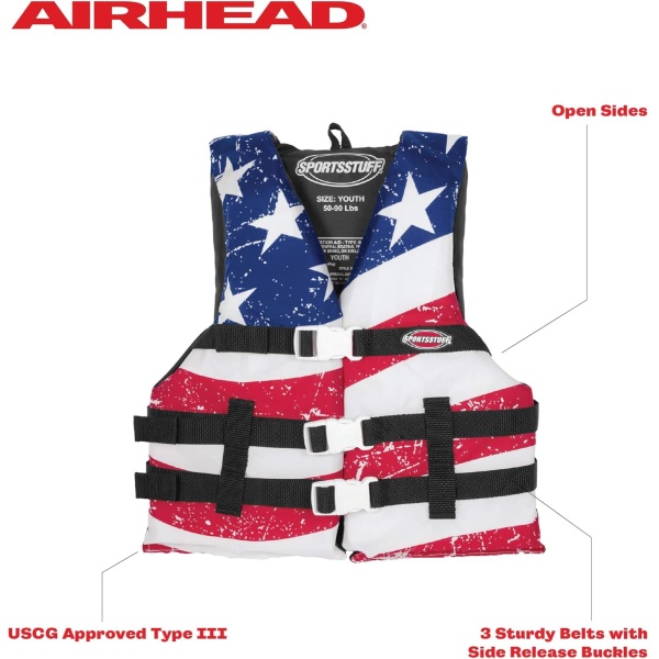 Sportstuff Child Type III Life Jacket US Coast Guard Approved Open Sides - Image 2