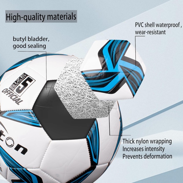 Senston Soccer Ball Size 4 & Size 5 with Pump - Official Match Football Adults - Image 3