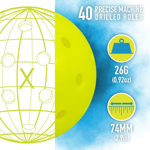 Franklin Sports Outdoor Pickleballs - X-40 Pickleball Balls - USA Pickleball - Image 3