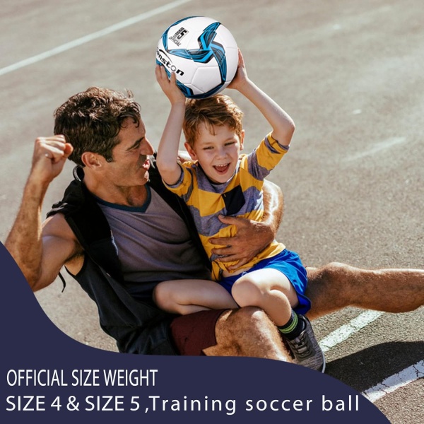 Senston Soccer Ball Size 4 & Size 5 with Pump - Official Match Football Adults - Image 2