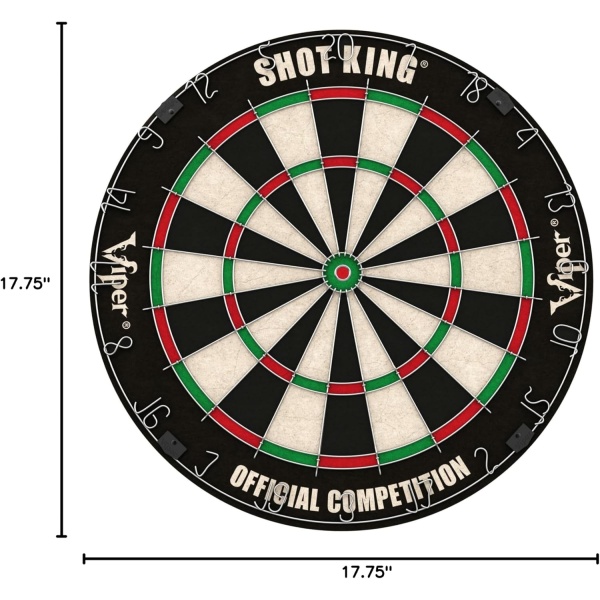 Viper by GLD Products Shot King Regulation Bristle Steel Tip Dartboard Set - Image 8