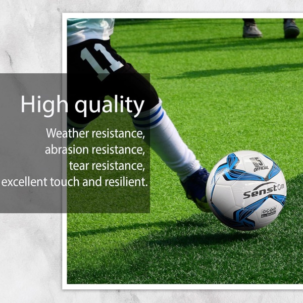 Senston Soccer Ball Size 4 & Size 5 with Pump - Official Match Football Adults - Image 5