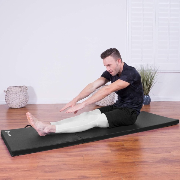 ProsourceFit Tri-Fold Folding Thick Exercise Mat 6’x2’ with Carrying Handles - Image 5