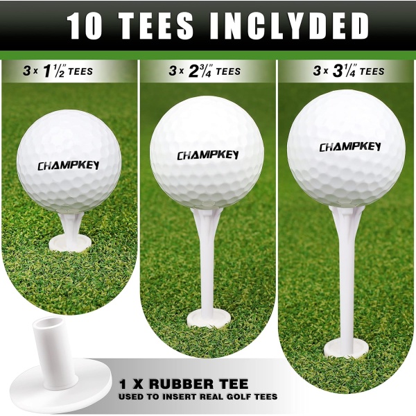 CHAMPKEY Premium Synthetic Turf Golf Hitting Mat | Heavy Duty Rubber Base Golf - Image 6