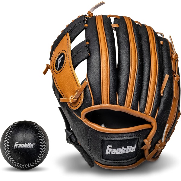 Franklin Sports Kids Baseball Gloves - RTP Youth Teeball Glove + Ball Set
