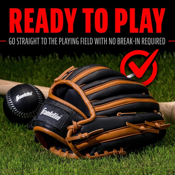 Franklin Sports Kids Baseball Gloves - RTP Youth Teeball Glove + Ball Set - Image 6