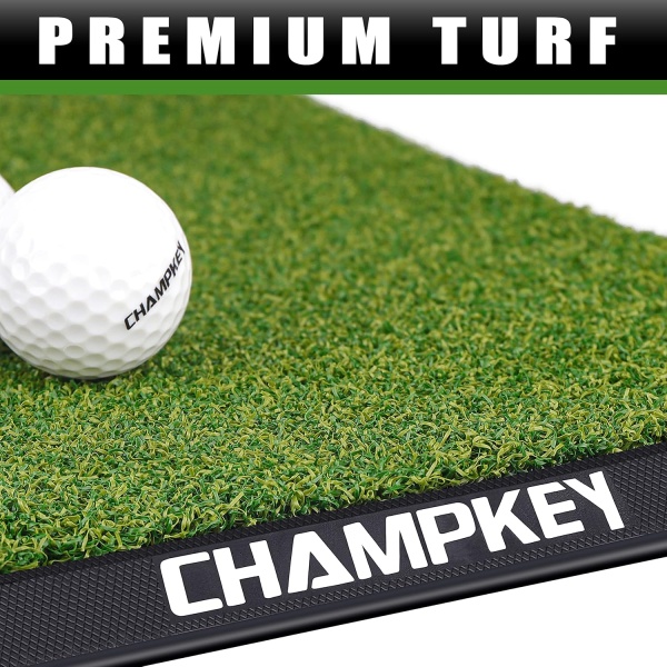 CHAMPKEY Premium Synthetic Turf Golf Hitting Mat | Heavy Duty Rubber Base Golf - Image 5