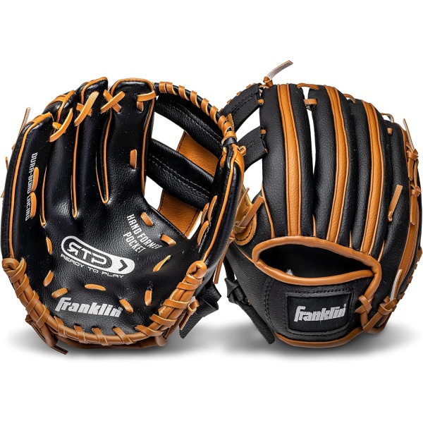 Franklin Sports Kids Baseball Gloves - RTP Youth Teeball Glove + Ball Set - Image 2