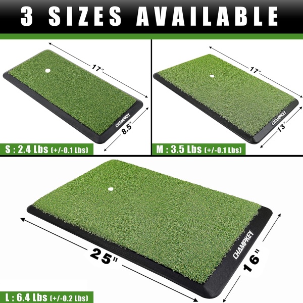 CHAMPKEY Premium Synthetic Turf Golf Hitting Mat | Heavy Duty Rubber Base Golf - Image 7