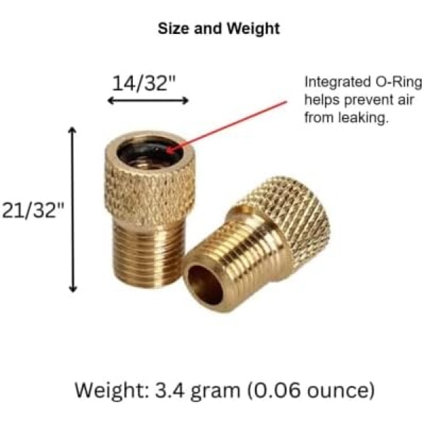 Presta to Schrader Valve Adapter for Bike, Inflate Presta Valve Tire - Image 5