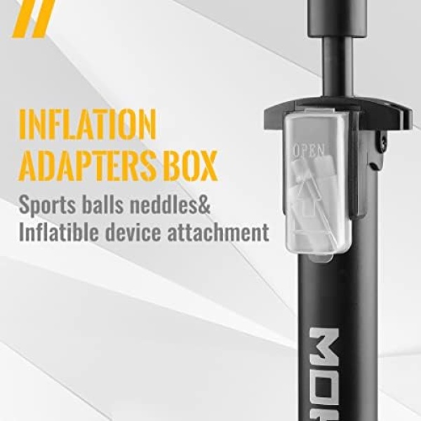 MOHEGIA Bike Floor Pump with Gauge,Air Bicycle Pump Inflator - Image 4