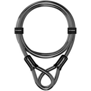 Titanker Bike Lock Cable,12mm Thick Security Cable with Loops Heavy Duty Steel