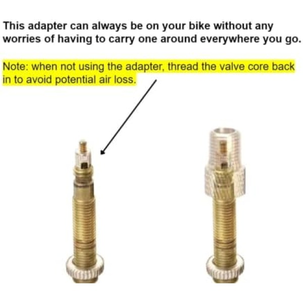 Presta to Schrader Valve Adapter for Bike, Inflate Presta Valve Tire - Image 4