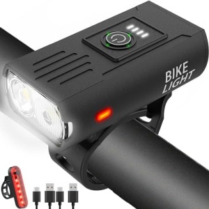 Victoper Bike Light, High Lumens Super Bright Bicycle Lite, 6+4 Modes USB