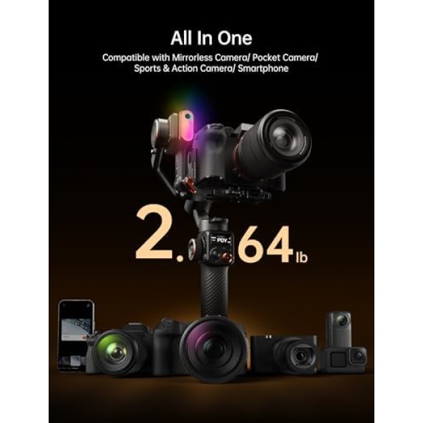 hohem iSteady MT2 Kit Gimbal Stabilizer for Camera, 3-Axis Gimbal - Image 3
