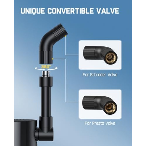 Fanttik X9 Ace Mini Bike Tire Pump, 32s Fast Inflate Bike Pump - Image 2