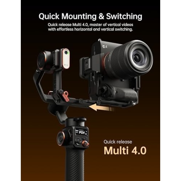 hohem iSteady MT2 Kit Gimbal Stabilizer for Camera, 3-Axis Gimbal - Image 4