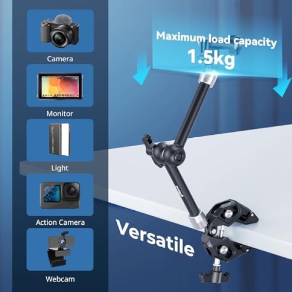 SMALLRIG Magic Arm Clamp Kit, Camera Mount Articulating Friction Arm - Image 5
