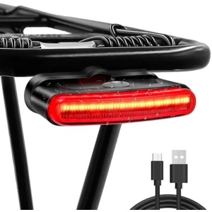 150 lm Rechargeable Bike Tail Light, IPX6 Waterproof Bicycle Rear Cycling 220°
