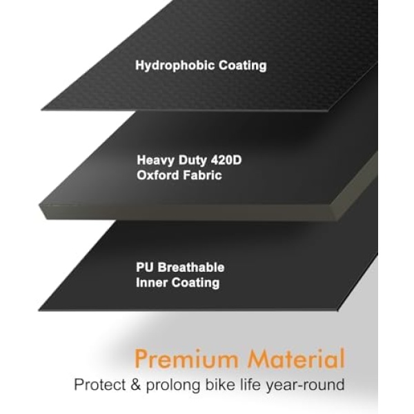 Bike Cover, DYDAPEN Bicycle Covers Outdoor Storage Waterproof Protect - Image 6