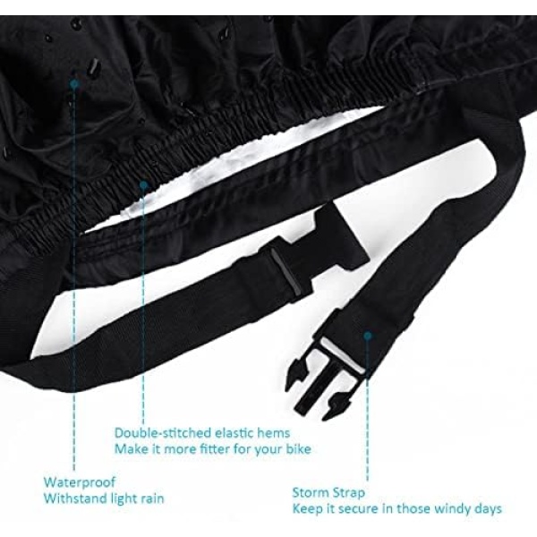 Indeed BUY Bike Cover for 1, 2 or 3 Bikes Waterproof Bicycle Cover Outdoor Bike - Image 5