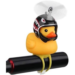 NEKRASH Duck Bike Bell, Rubber Duck Bicycle Accessories with LED Light