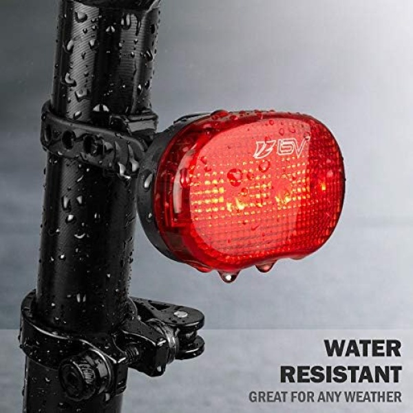 BV Bike Lights, Super Bright with 5 LED Bike Headlight & 3 LED Rear, Bike Lights - Image 4