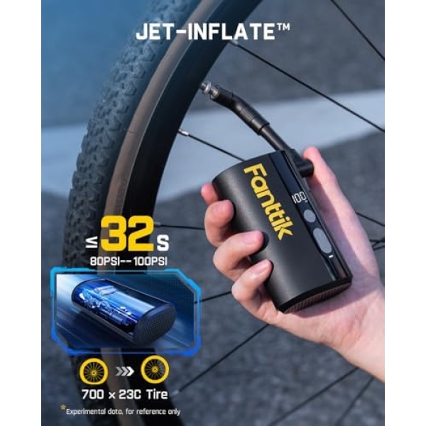 Fanttik X9 Ace Mini Bike Tire Pump, 32s Fast Inflate Bike Pump - Image 4