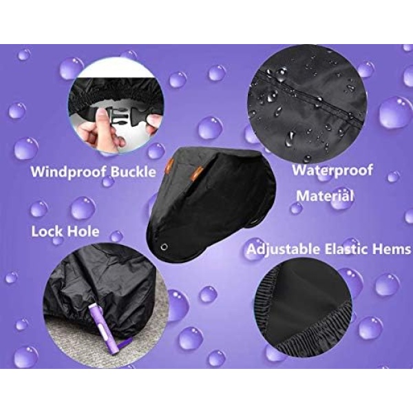 Indeed BUY Bike Cover for 1, 2 or 3 Bikes Waterproof Bicycle Cover Outdoor Bike - Image 2
